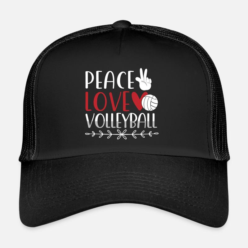 Peace Love Volleyball Trucker Cap