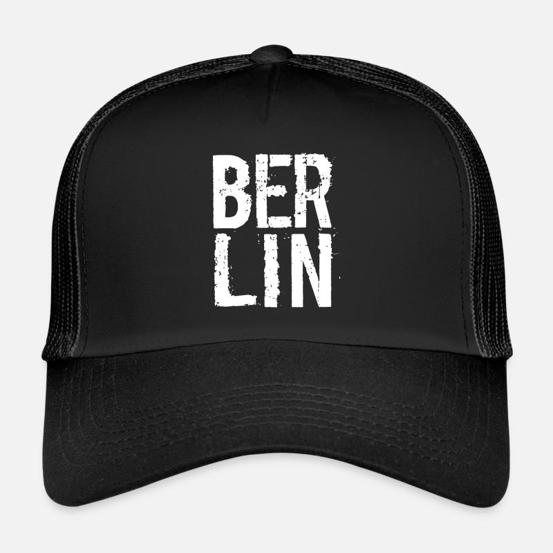 Berlin, Deutschland - Trucker Cap - Schwarz/Schwarz