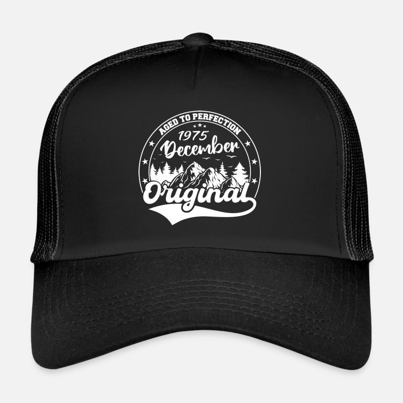 Décembre 1975 Anniversaire Décembre 1975 Décembre Casquette trucker 