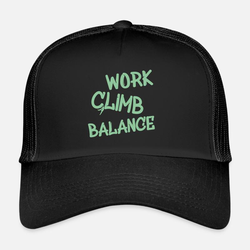 Lustiger Spruch für Kletterer. climbing, klettern - Trucker Cap - Schwarz/Schwarz