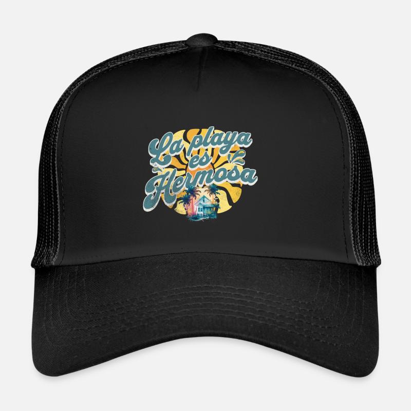 La playa es Hermosa Trucker Cap