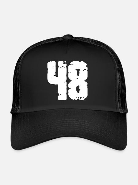 48 Nombre Vintage - Casquette trucker  - noir/noir - Devant