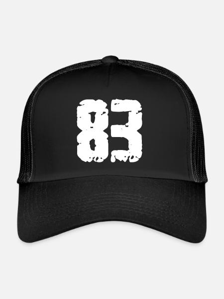 83 Nombre Vintage - Casquette trucker  - noir/noir - Devant
