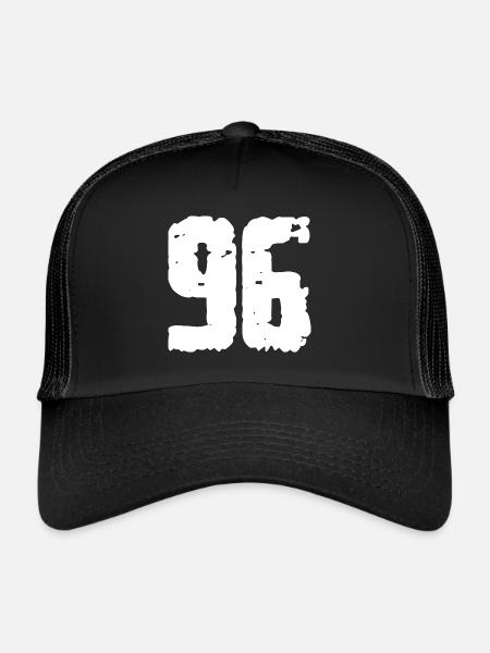 96 Nombre Vintage - Casquette trucker  - noir/noir - Devant