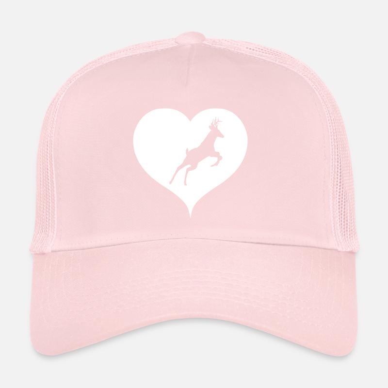 Cerf avec coeur Casquette trucker 