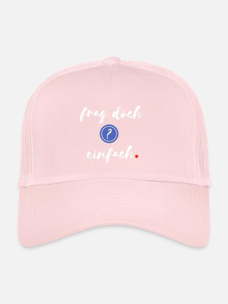 just ask - Trucker Cap - pale pink - Front