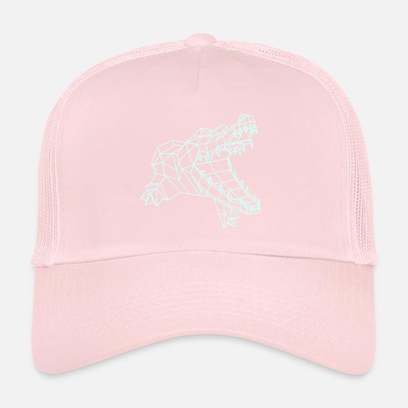 Krokodil Grafik WireFrame, Paperwolf Design Trucker Cap