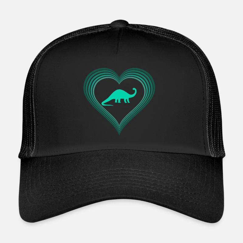Dinosaurier - Trucker Cap - Schwarz/Schwarz