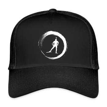 Biathlon - Trucker Cap - Schwarz/Schwarz - Vorne