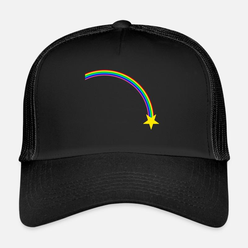 Arc-en-ciel - Casquette trucker  - noir/noir