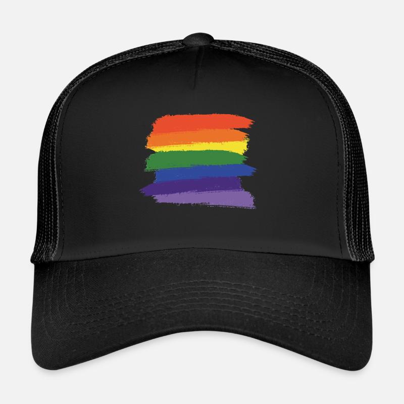 Rainbow Paint Brushes (Large) Trucker Cap