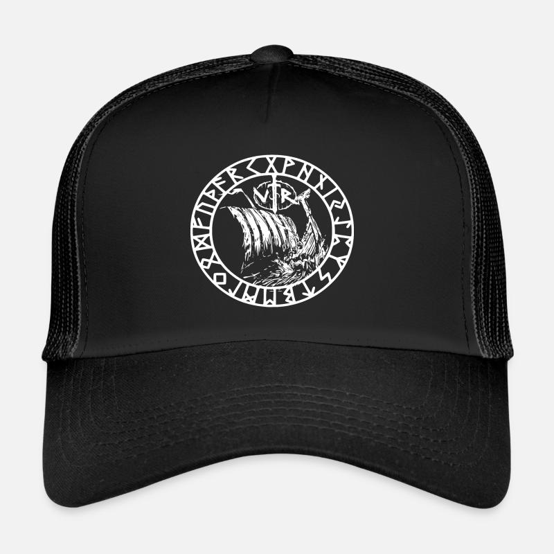 Viking Boat Valhalla - Trucker Cap - black/black