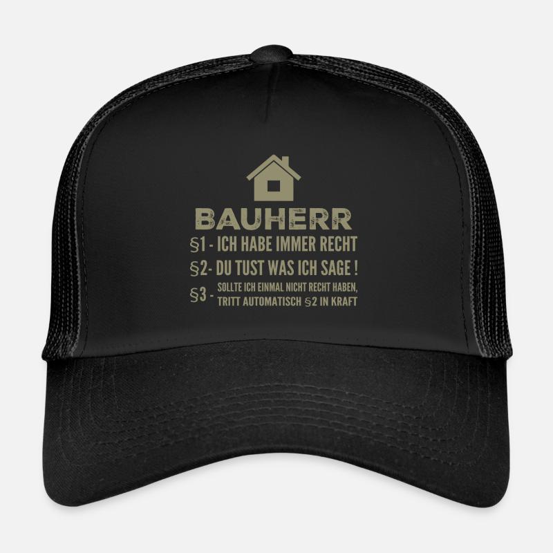 Chantier de construction de maison de constructeur cadeau amusant Casquette trucker 