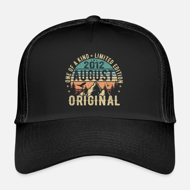 Août 2012 - Né(e) en Août 2012 - Anniversaire Casquette trucker 