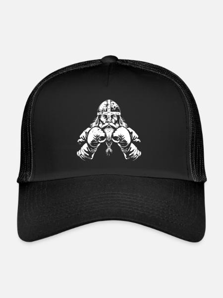 Viking Boxer Arts martiaux MMA - Casquette trucker  - noir/noir - Devant