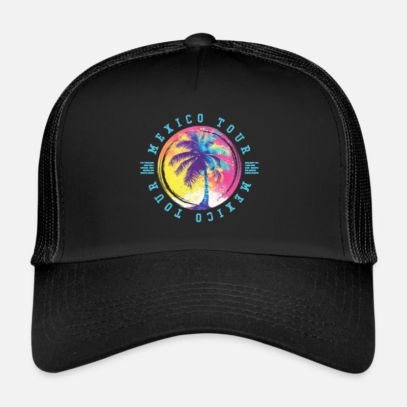 Mexiko Tour Palmen Bunt Trucker Cap