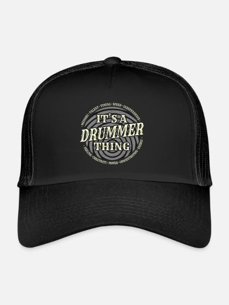Drummer - Drummer Thing - Trucker Cap - Schwarz/Schwarz