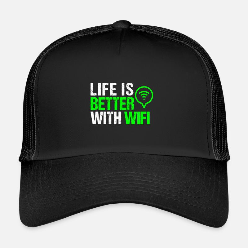 Wlan Wifi Informatiker Programmierer Geek Geschenk Trucker Cap