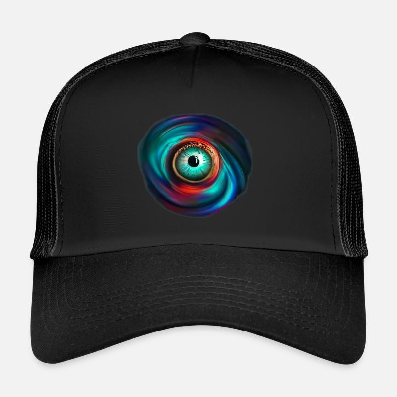 Oeil dans la Spirale Infernale - Casquette trucker  - noir/noir