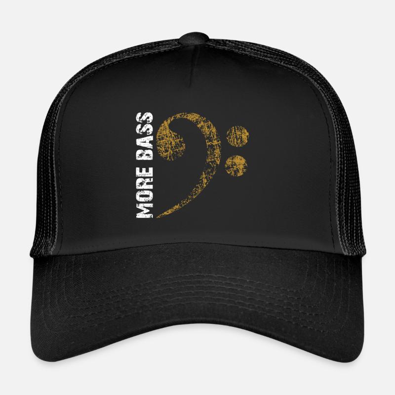 Plus de basses s’il vous plaît, grosse clé de fa Casquette trucker 