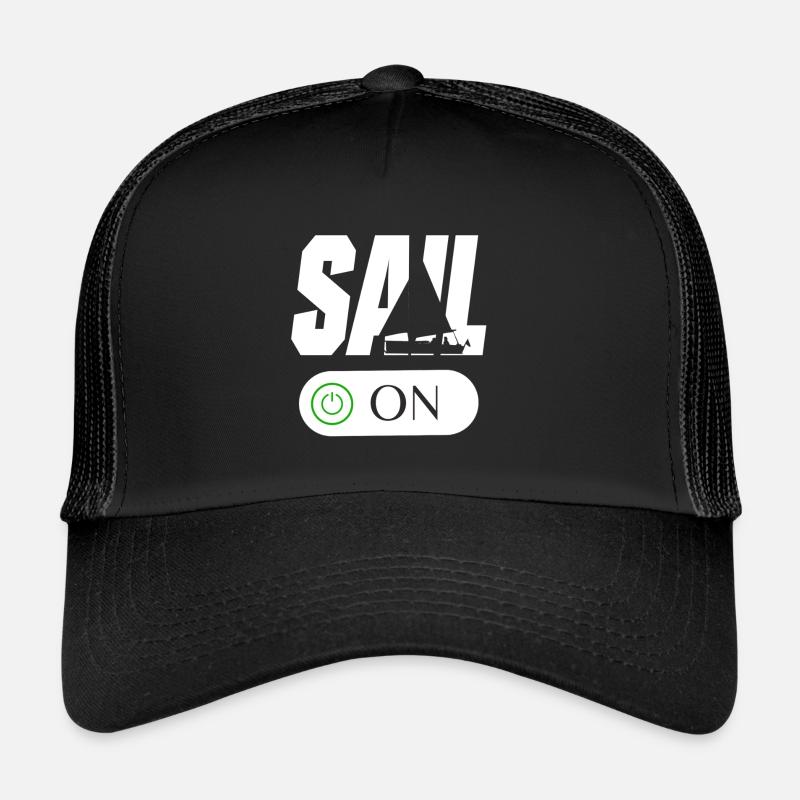 sailing segeln segelboot - Trucker Cap - Schwarz/Schwarz