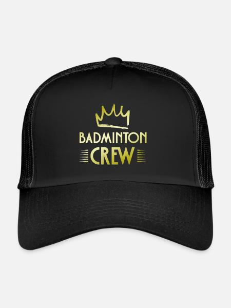Équipe de badminton - Casquette trucker  - noir/noir - Devant