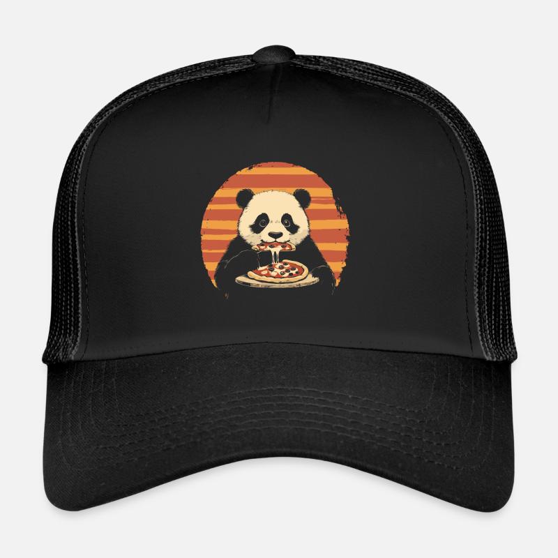Panda mange de la pizza Casquette trucker 