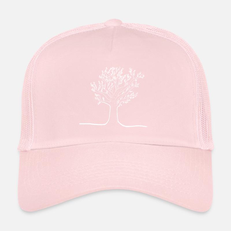 Arbre en blanc Casquette trucker 