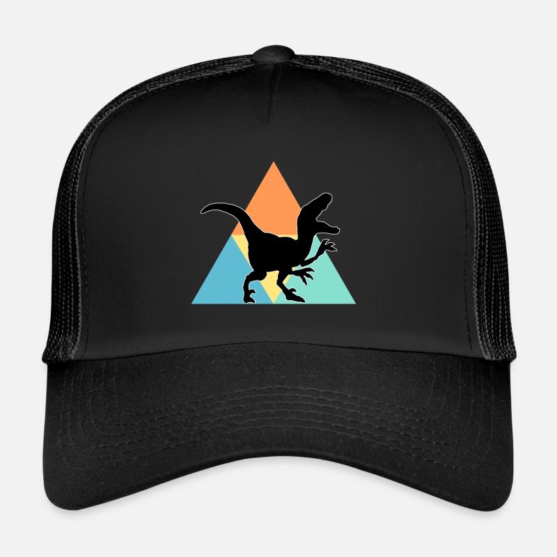Dinosaurier - Trucker Cap - Schwarz/Schwarz