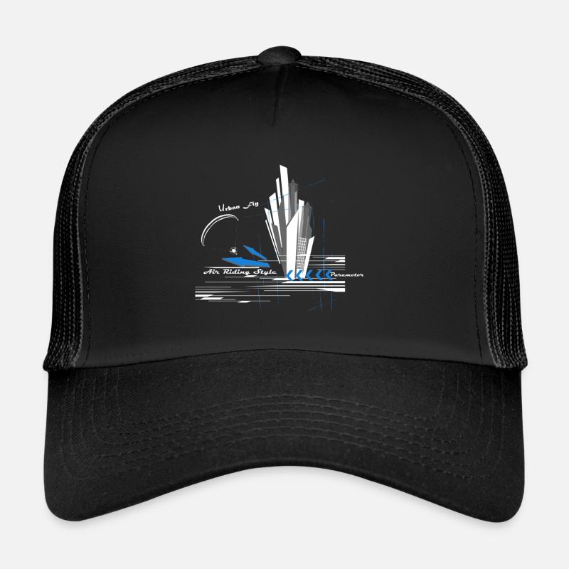 Libert'All Paramoteur Urban Fly bleu - Casquette trucker  - noir/noir