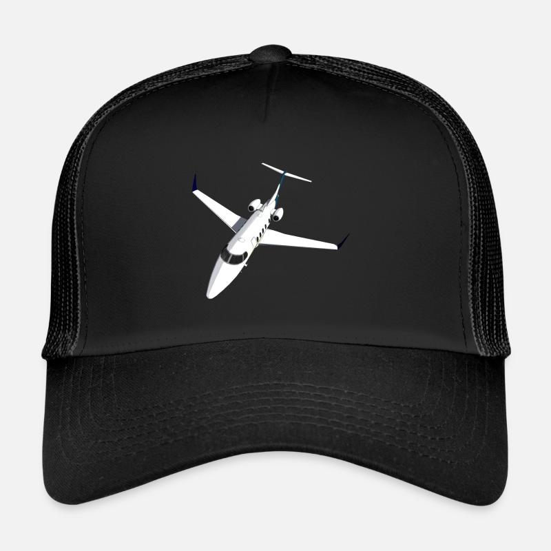 Private Jet Airplane Jet Jet - Trucker Cap - black/black