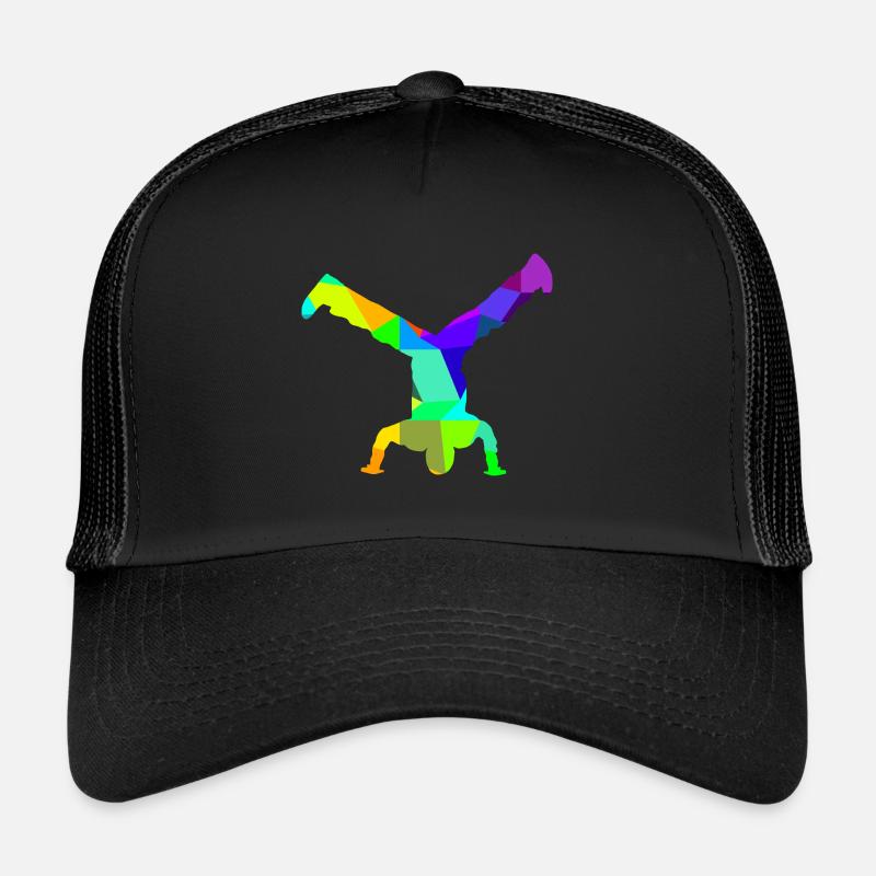 Breakdance Rainbow Colors Polygon Sport Trucker Cap