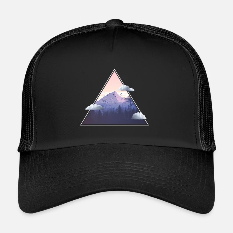 Montagne avec nuages Casquette trucker 