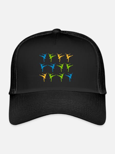 ballet dancing ballerina hobby - Trucker Cap - black/black - Front
