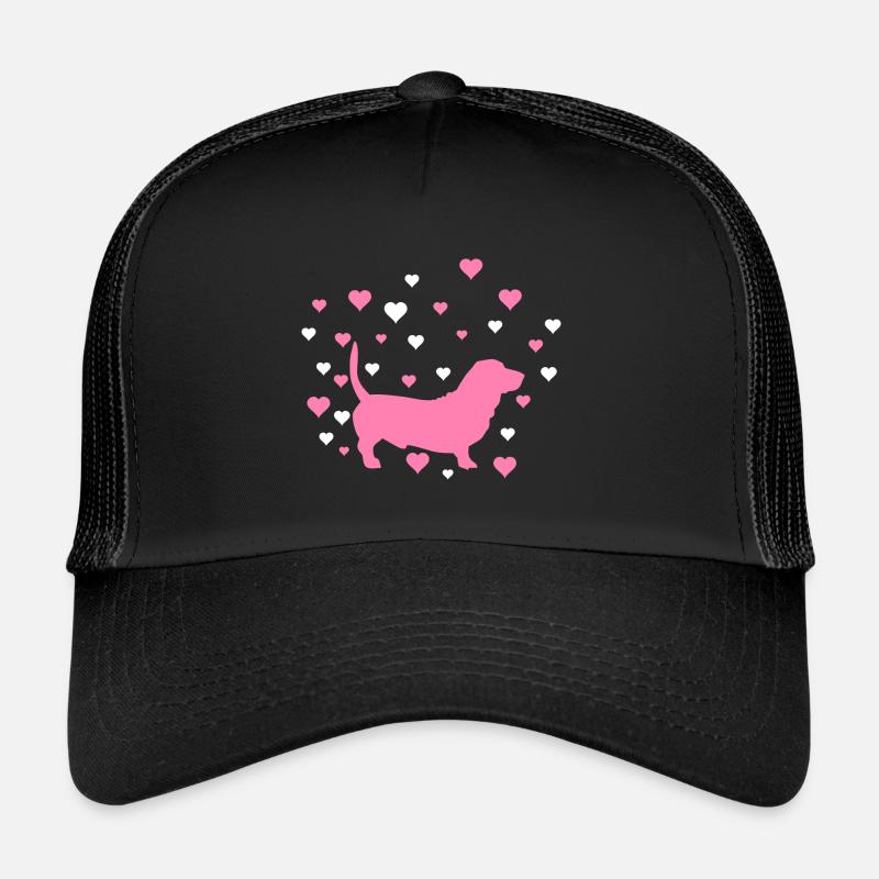 dachshund - Trucker Cap - black/black