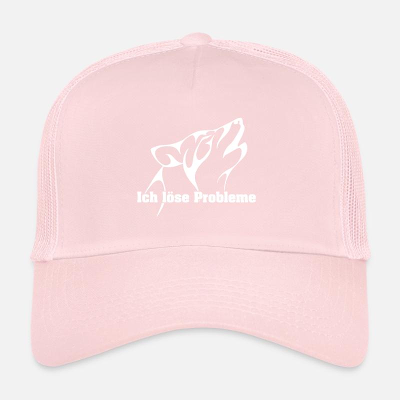 The wolf solves problems Trucker Cap