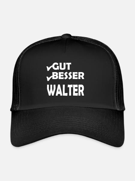 Walter - Trucker Cap - Schwarz/Schwarz