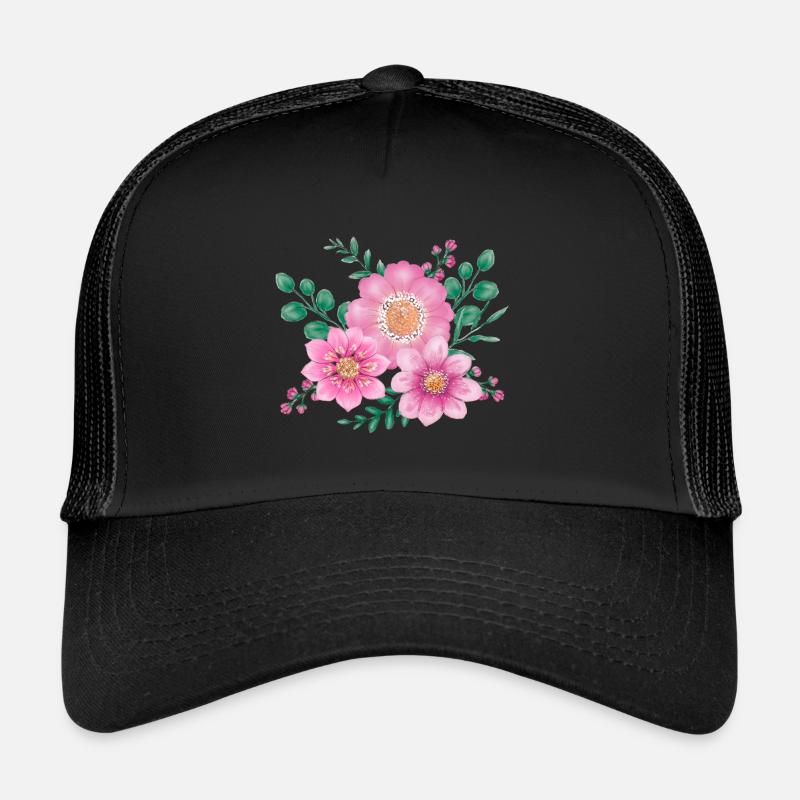 blossoms - Trucker Cap - black/black
