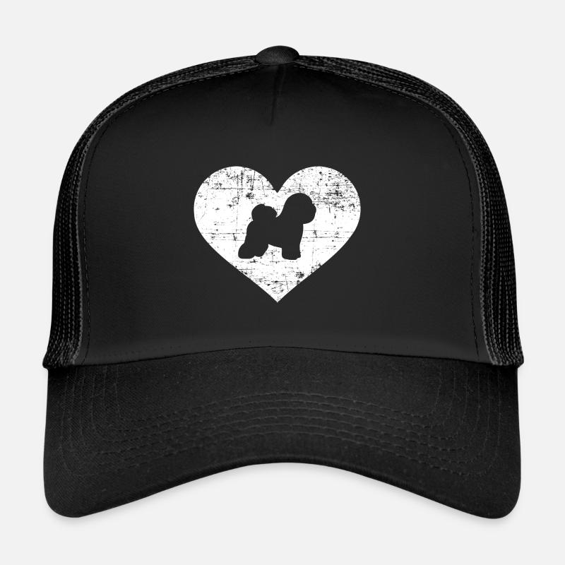 Bichon Frise - Casquette trucker  - noir/noir