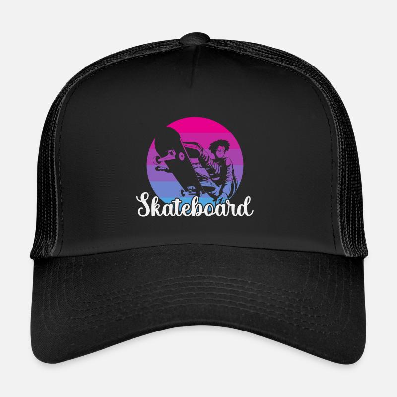 Vintage Retro Skateboard Trucker Cap