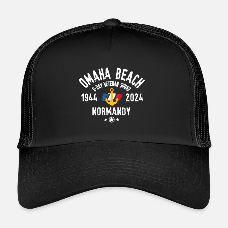 Omaha Beach Frankreich D Day Veteranenkader 1944 2024 Trucker Cap