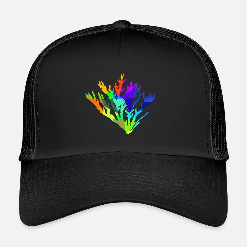 Koralle Ozean Regenbogen Tiere Polygon Trucker Cap