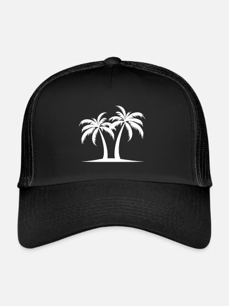Île Palm - Casquette trucker  - noir/noir - Devant
