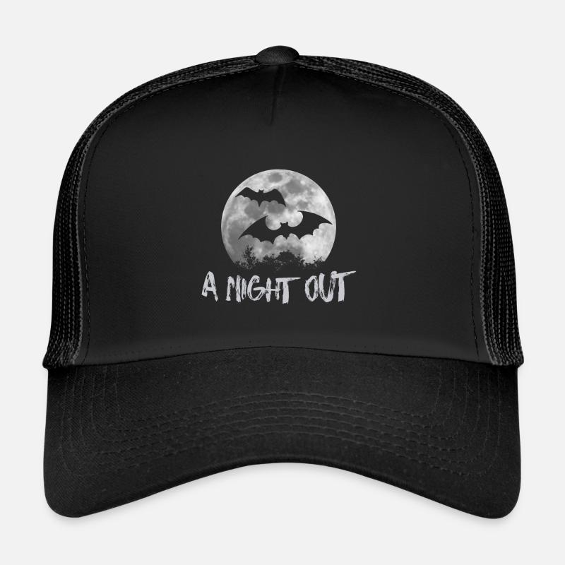 Fledermäuse nachts beim Vollmond unterwegs Trucker Cap