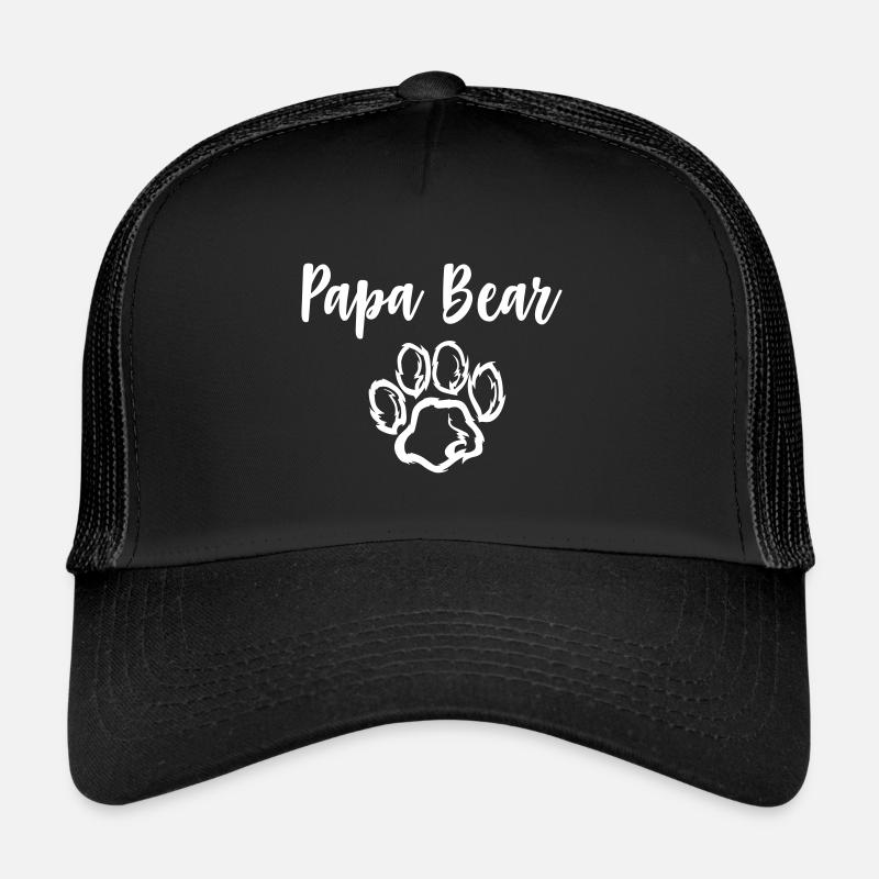 Papa Bear. Papa Bär. Bärenpapa. - Trucker Cap - Schwarz/Schwarz