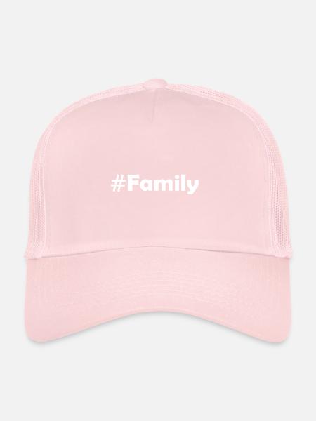 #Family - Casquette trucker  - rose pâle - Devant