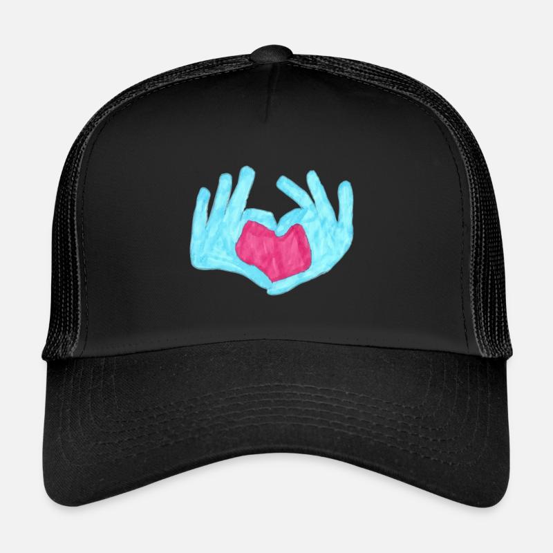 Hands Heart - Trucker Cap - black/black
