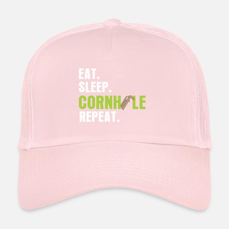 Eat Sleep CornholeRepeat again Trucker Cap