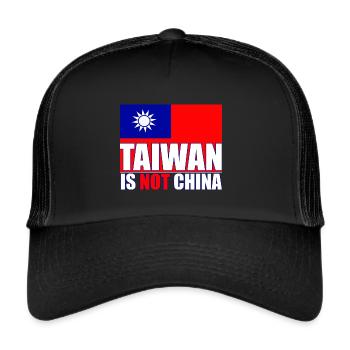 Taiwan is not China ❗❗❗ Taiwan ist nicht China ❗❗❗ - Trucker Cap - Schwarz/Schwarz - Vorne