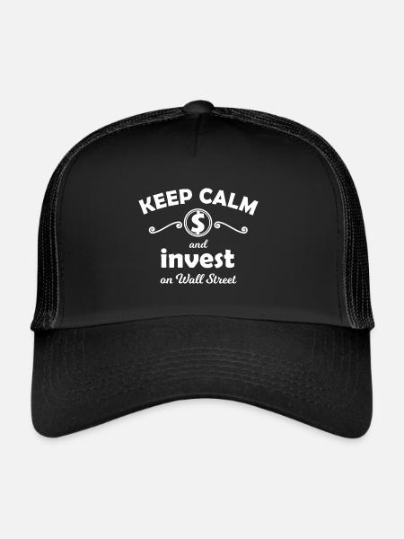 Actions et bourse - Casquette trucker  - noir/noir - Devant